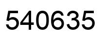 Number 540635 black image