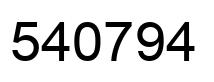 Número 540794 imagen negro