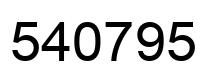 Número 540795 imagen negro