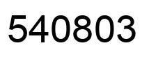 Número 540803 imagen negro