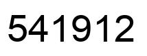 Number 541912 black image