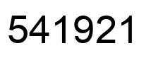 Number 541921 black image