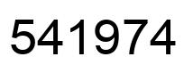 Number 541974 black image