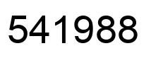 Number 541988 black image