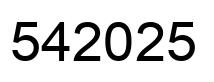 Number 542025 black image