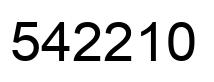 Number 542210 black image
