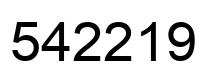Number 542219 black image
