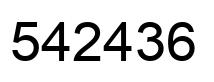Number 542436 black image