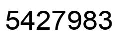 Number 5427983 black image