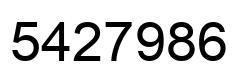Number 5427986 black image