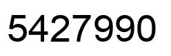 Number 5427990 black image