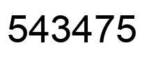 Number 543475 black image