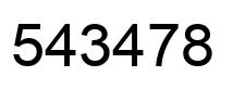 Number 543478 black image