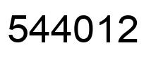 Number 544012 black image