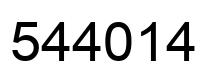 Number 544014 black image