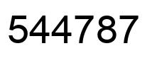 Número 544787 imagen negro