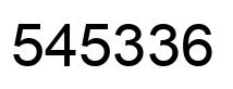 Number 545336 black image