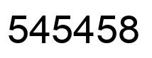Number 545458 black image