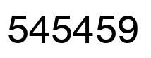 Number 545459 black image