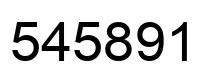 Number 545891 black image