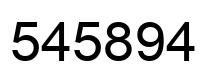 Number 545894 black image