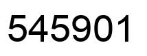 Number 545901 black image