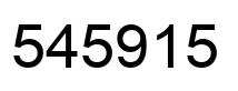 Number 545915 black image