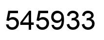 Number 545933 black image