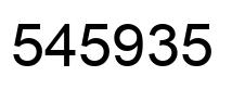 Number 545935 black image