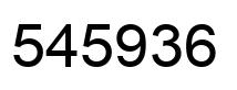 Number 545936 black image