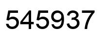 Number 545937 black image