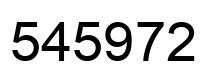 Number 545972 black image