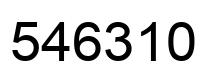 Número 546310 imagen negro