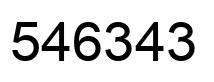 Número 546343 imagen negro