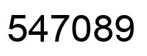 Número 547089 imagen negro