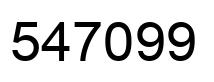 Number 547099 black image