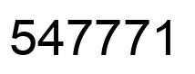 Number 547771 black image