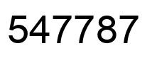 Número 547787 imagen negro