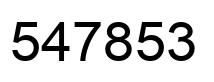 Number 547853 black image