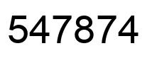 Number 547874 black image