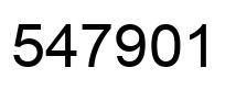 Number 547901 black image