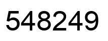 Number 548249 black image