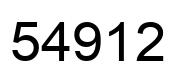 Number 54912 black image