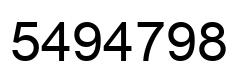 Number 5494798 black image