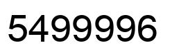 Number 5499996 black image