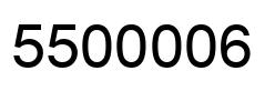 Number 5500006 black image