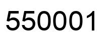 Number 550001 black image