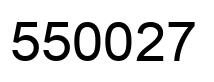 Number 550027 black image