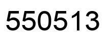 Number 550513 black image
