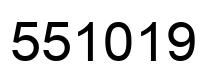 Number 551019 black image